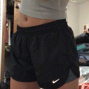 black nike shorts
